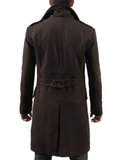 Chocolate Brown Long Coat Back