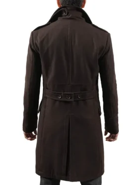 Chocolate Brown Long Coat Back
