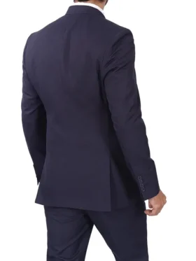 Double Breasted Suit Navy Back