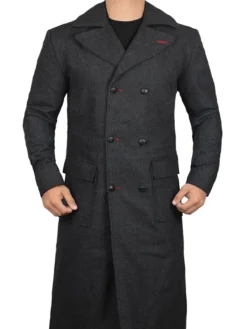 Grey Wool Trench Coat