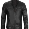 Lambskin Leather Moto Jacket