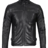 Leather Padded Motorcycle Jacket