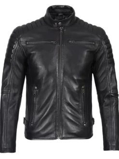 Leather Padded Motorcycle Jacket