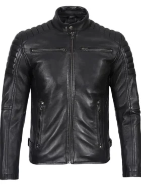 Leather Padded Motorcycle Jacket