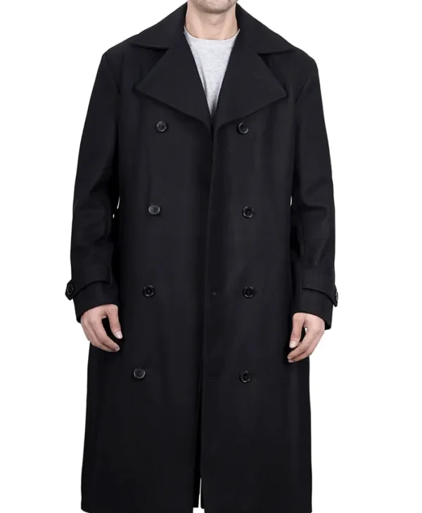 Mens Double Breasted Top Coat