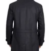 Mens Double Breasted Top Coat Back