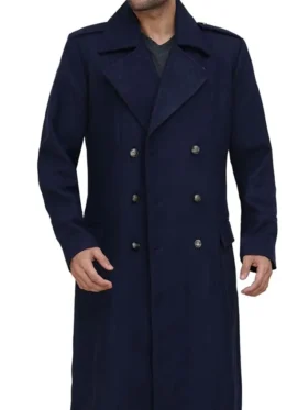 Navy Blue Trench Coat Mens