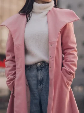 Pink Long Trench Coat