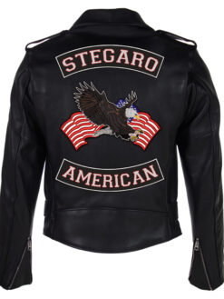 Stegaro American Black Leather Jacket