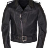 Stegaro American Black Leather Jacket For Sale