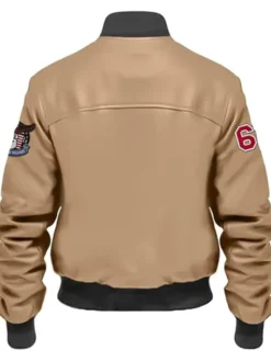 Stegaro Beige Bomber Jacket Back