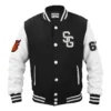 Stegaro Black And White Letterman Varsity Jacket