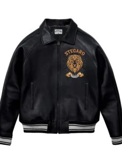Stegaro Bomber Leather Jacket For Sale