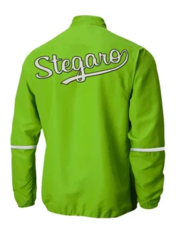 Stegaro Half Zip Up Green Jacket Back