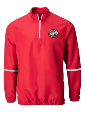 Stegaro Half Zip Up Red Jacket