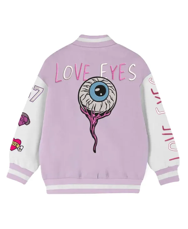 Stegaro Love Eyes Varsity Jacket Back