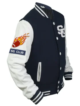 Stegaro SG Club Blue And White Varsity Jacket For Sale