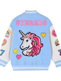 Stegaro Unicorn Varsity Jacket Back