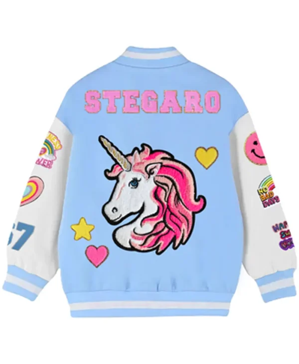 Stegaro Unicorn Varsity Jacket Back