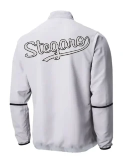 Stegaro White Half Zip Up Jacket Back