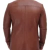 Tan Leather Blazer Back