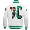 Boston Celtics Mashup White Full Snap Jacket