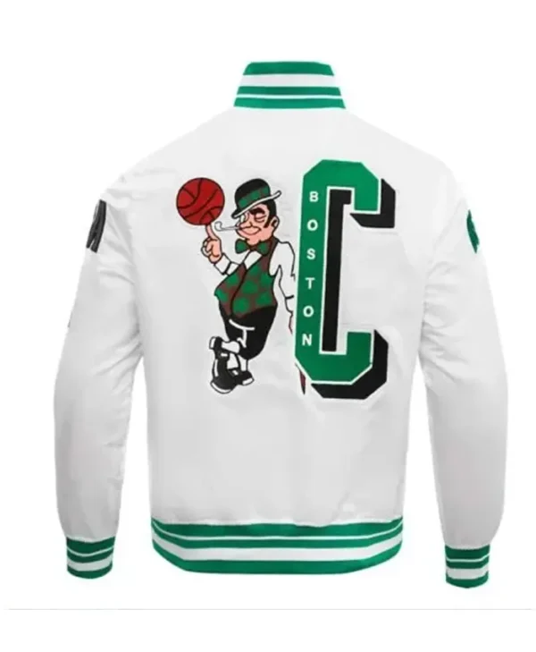 Boston Celtics Mashup White Full Snap Jacket
