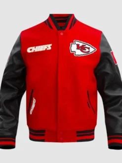 KC Chiefs Retro Classic Red And Black Varsity Jacket