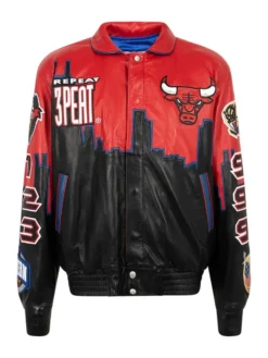 NBA Chicago Bulls Repeat 3 Peat Varsity Jacket