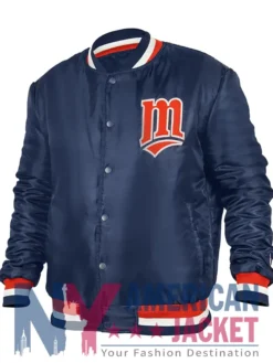 1980s Minnesota Twins Diamond Navy Satin Varsity Jacket