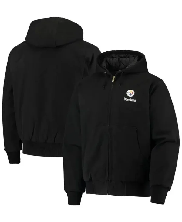 Aaliyah Pittsburgh Steelers Black Fleece Hooded Jacket