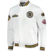 Aiyana Boston Bruins Hometown LW White Satin Jacket