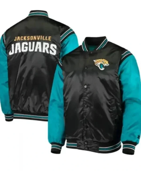 Alexane Jacksonville Jaguars Satin Varsity Jacket