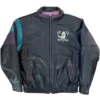 Anaheim Ducks Vintage Black Leather Zip Jacket