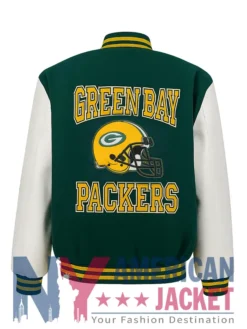 Aparecida Green Bay Packers Green Varsity Jacket