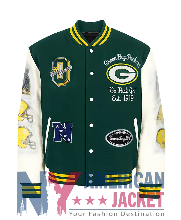 Aparecida Green Bay Packers Varsity Green Jacket