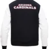 Arizona Cardinals Black and White Wool Jacket Back