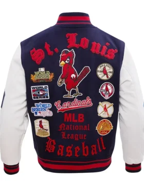 Arizona Cardinals Classic Mens Wool Varsity Jacket Back