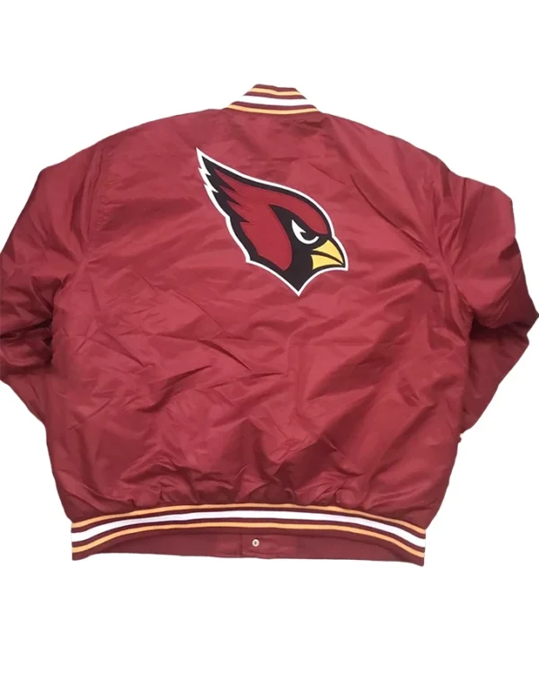 Arizona Cardinals Satin Varsity Jacket Back