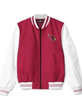 Arizona Cardinals Varsity Red and White Jacket