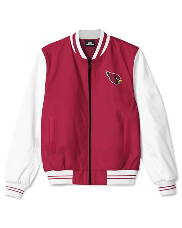 Arizona Cardinals Varsity Red and White Jacket
