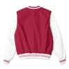 Arizona Cardinals Varsity Red and White Jacket Back