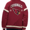 Arizona Cardinals Women Red Varsity Jacket Back