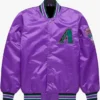 Arizona Diamondbacks Purple Satin Varsity Jacket