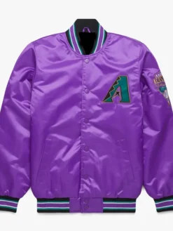 Arizona Diamondbacks Purple Satin Varsity Jacket