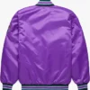 Arizona Diamondbacks Purple Satin Varsity Jacket Back
