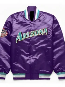 Arizona Diamondbacks Purple Starter Satin Varsity Jacket