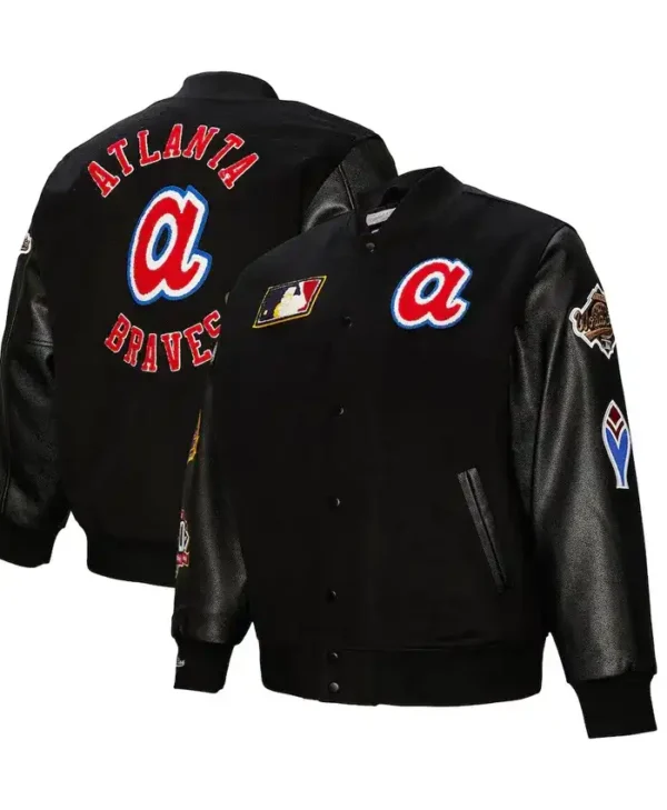 Atlanta Braves Black Wool Varsity Jacket