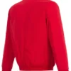 Atlanta Braves Red Zip Bomber Jacket Back