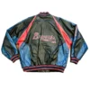 Atlanta Braves Zipper Vintage Leather Bomber Jacket Back